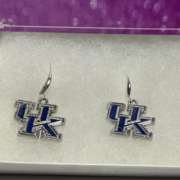 Kentucky Wildcats NCAA Fashion Dangle Earrings NEW - Picture 2 of 3